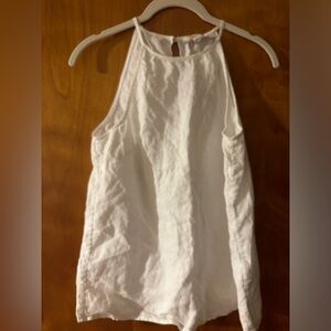 Boden White Linen Tank Top - Medium